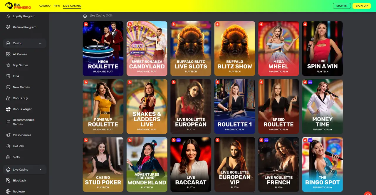 BetPrimeiro Casino live dealer table