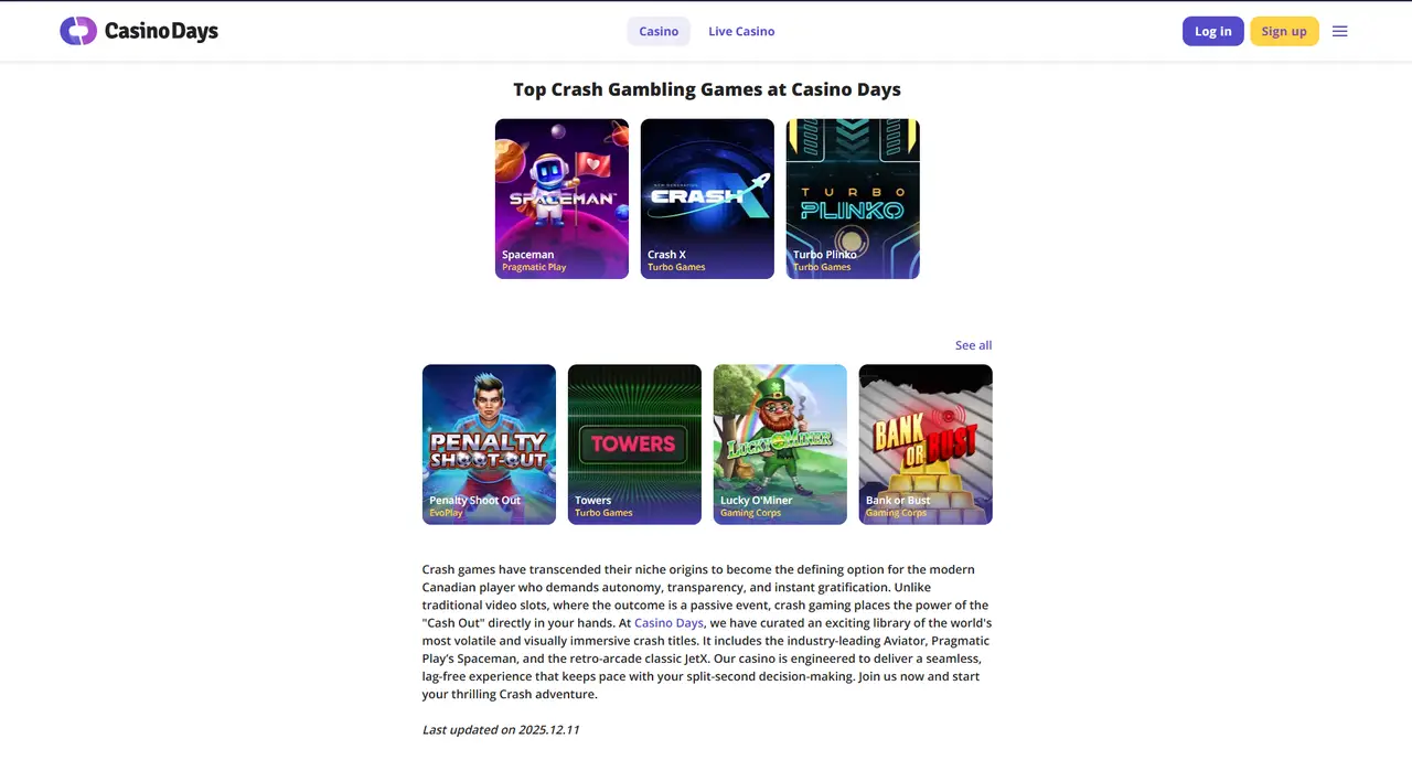 Casino Days crash game