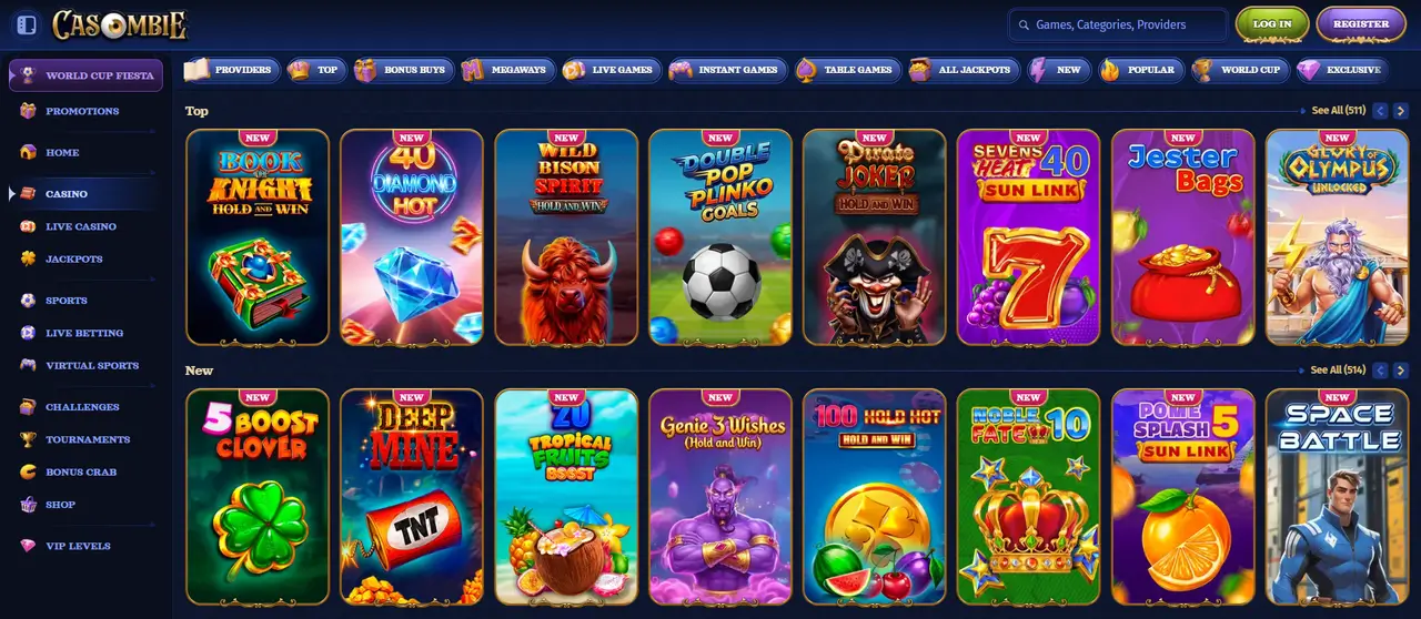 Casombie Casino in-game play