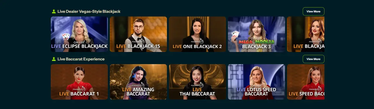 Gaming Club Casino live dealer table