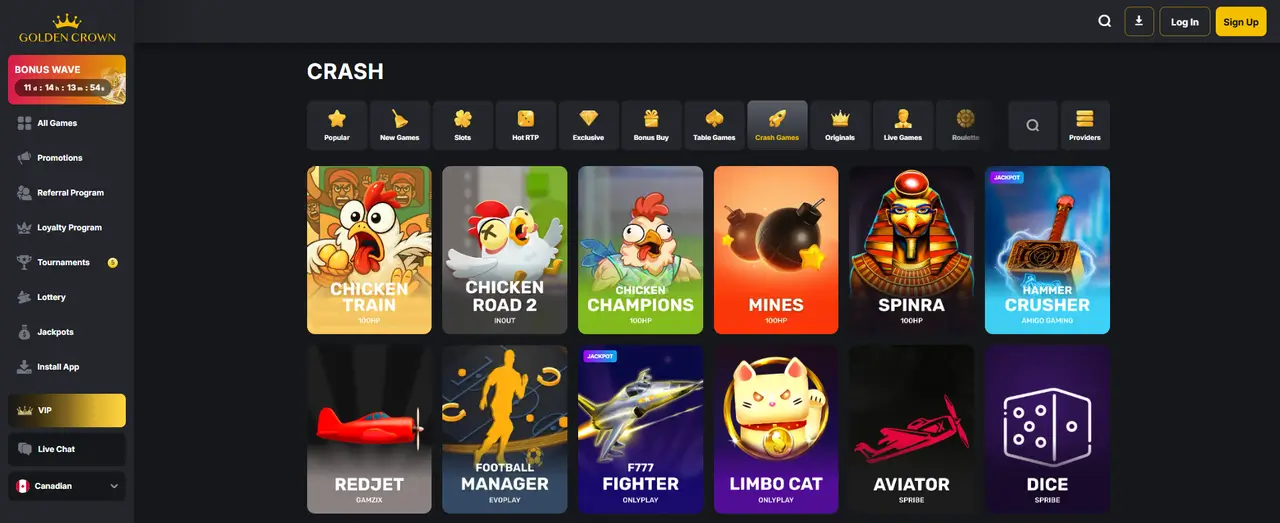 Golden Crown Casino crash game