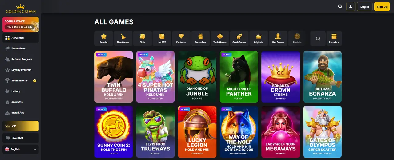 Golden Crown Casino in-game play