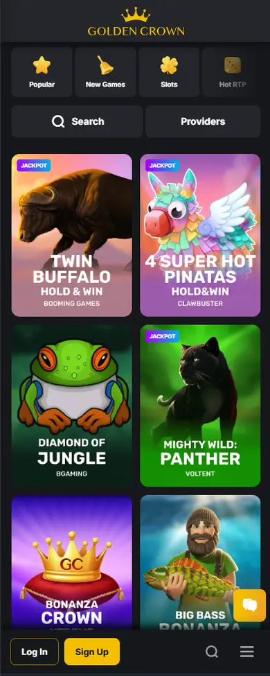 Golden Crown Casino mobile gameplay