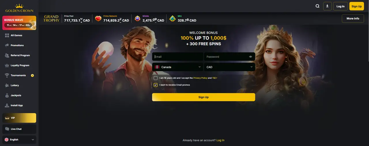 Golden Crown Casino Registration