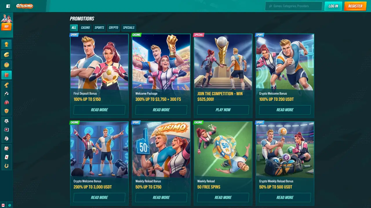 Golisimo Casino promotions page
