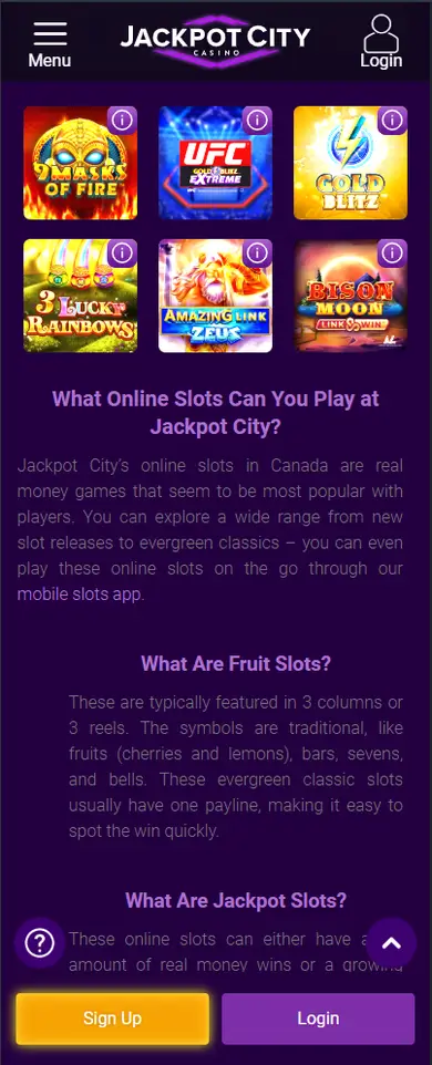 JackpotCity Casino mobile gameplay