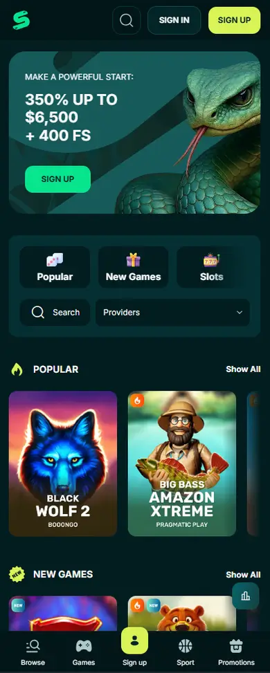Spinaconda Casino mobile gameplay